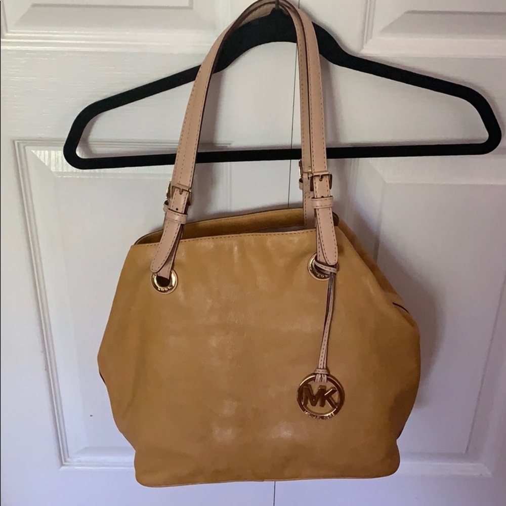 Michael kors mustard leather purse